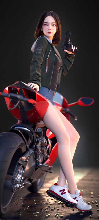 图片[4]-AI短发美女手机壁纸-尖叫文案