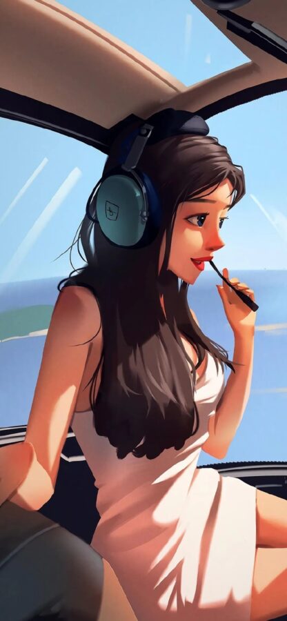 图片[9]-甜美少女插画手机壁纸-尖叫文案