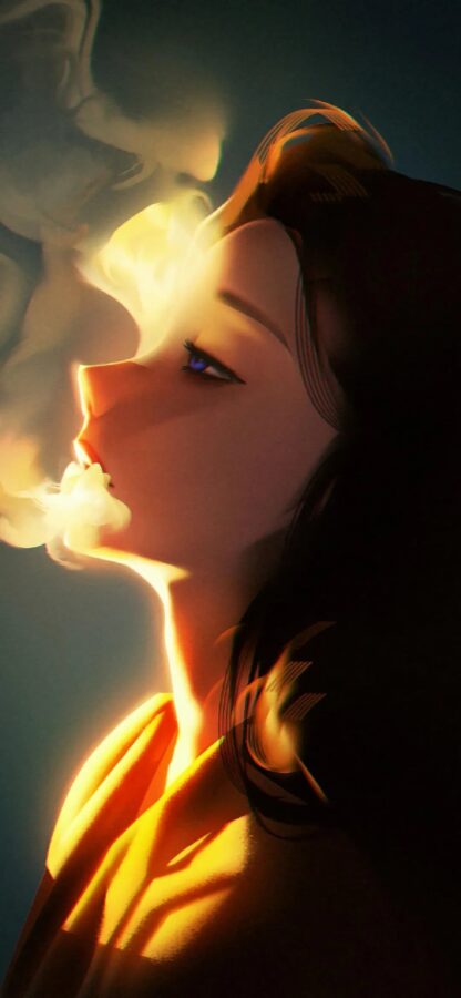 图片[16]-甜美少女插画手机壁纸-尖叫文案