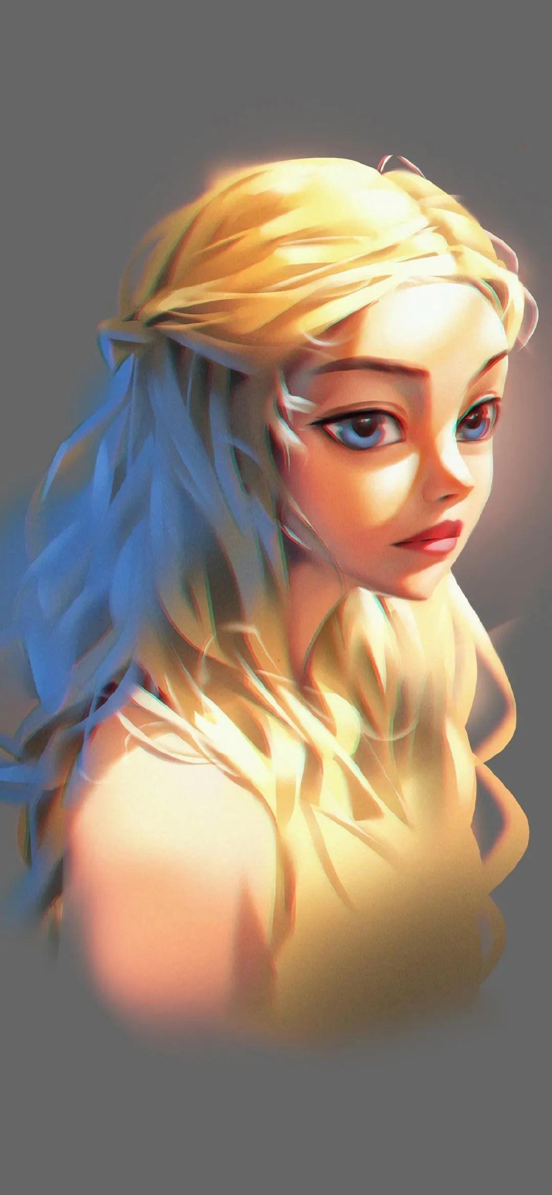 图片[6]-甜美少女插画手机壁纸-尖叫文案